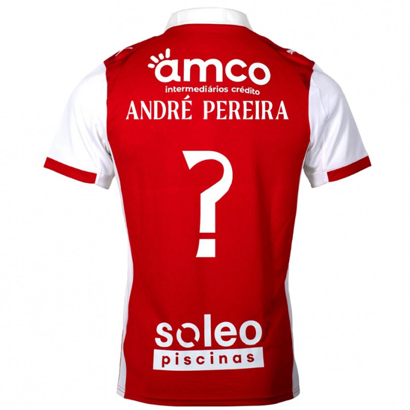 Danxen Kinder João André Pereira #0 Rot Weiß Heimtrikot Trikot 2025/26 T-Shirt