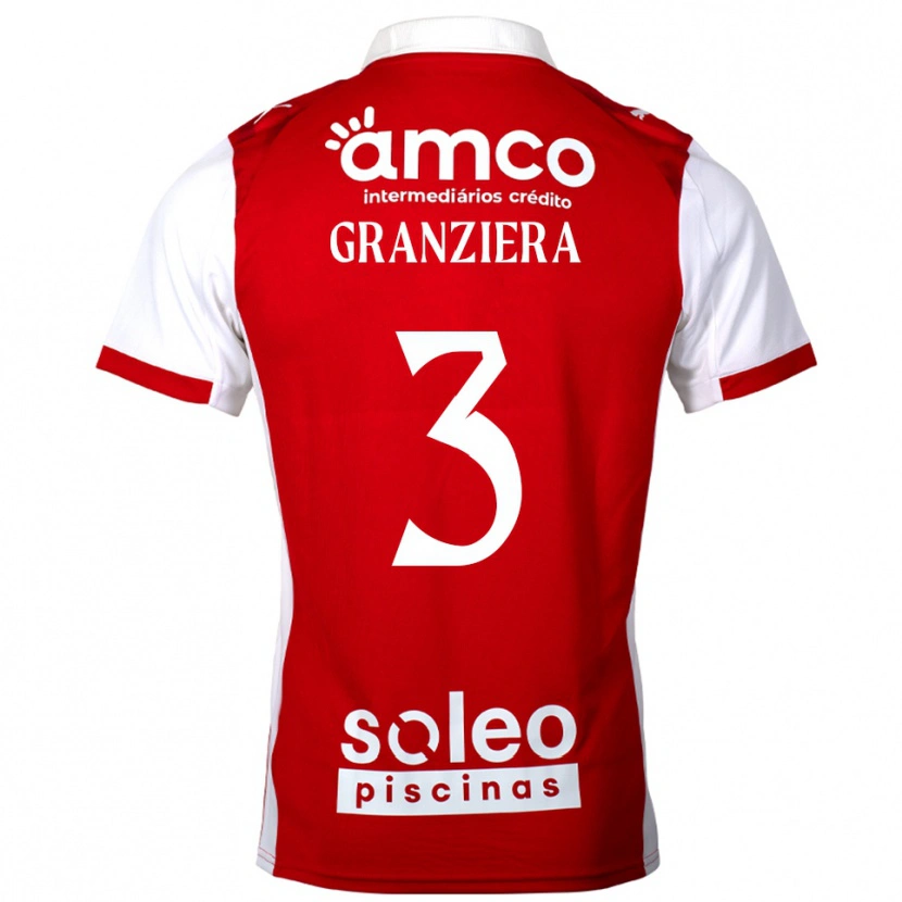 Danxen Kinder Emanuele Granziera #3 Rot Weiß Heimtrikot Trikot 2025/26 T-Shirt