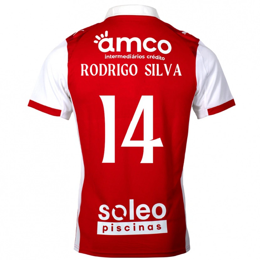 Danxen Kinder Rodrigo Silva #14 Rot Weiß Heimtrikot Trikot 2025/26 T-Shirt