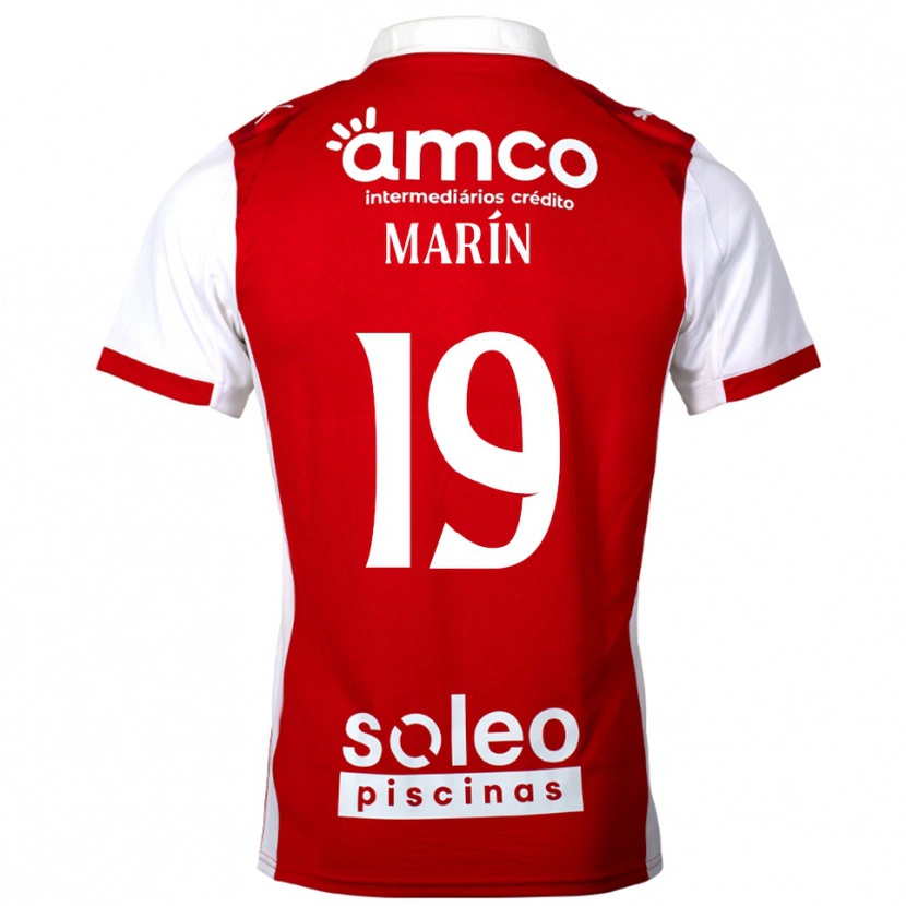Danxen Kinder Adrián Marín #19 Rot Weiß Heimtrikot Trikot 2025/26 T-Shirt