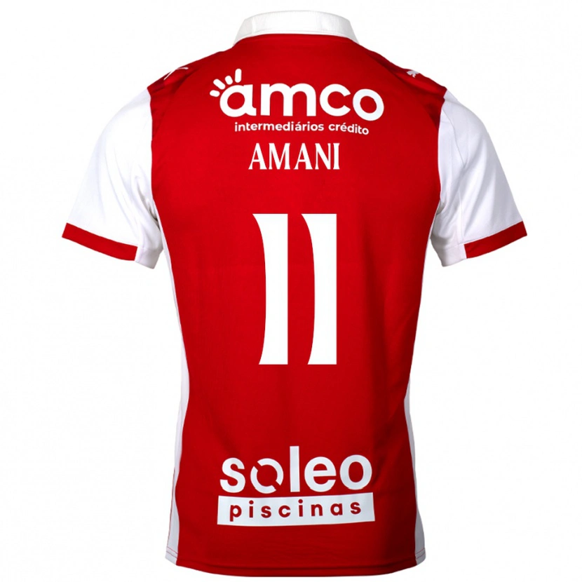 Danxen Kinder Jolina Amani #11 Rot Weiß Heimtrikot Trikot 2025/26 T-Shirt