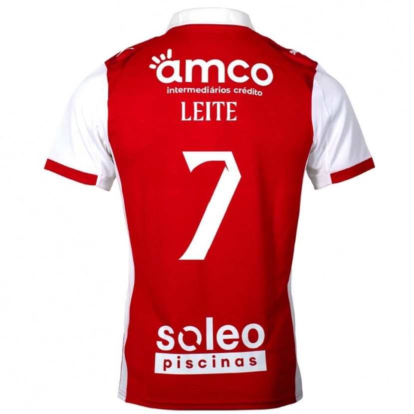 Danxen Kinder Afonso Leite #7 Rot Weiß Heimtrikot Trikot 2025/26 T-Shirt