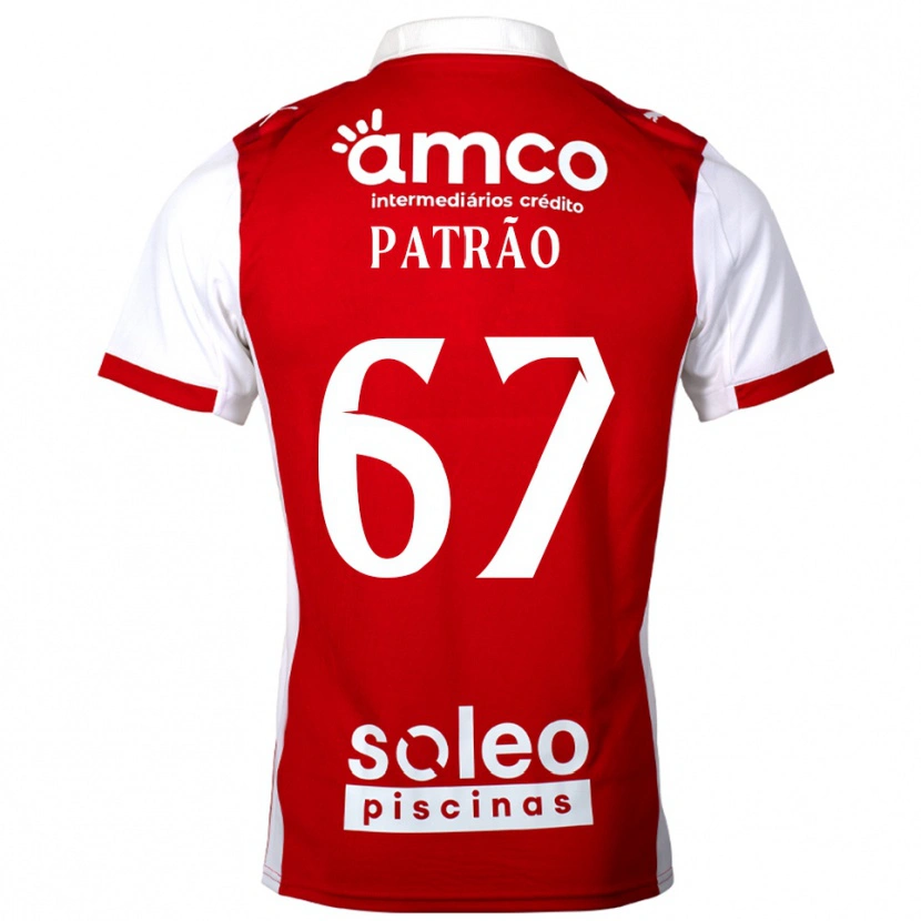 Danxen Kinder Afonso Patrão #67 Rot Weiß Heimtrikot Trikot 2025/26 T-Shirt