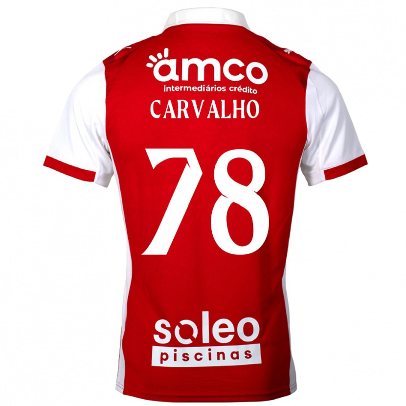 Danxen Kinder João Carvalho #78 Rot Weiß Heimtrikot Trikot 2025/26 T-Shirt