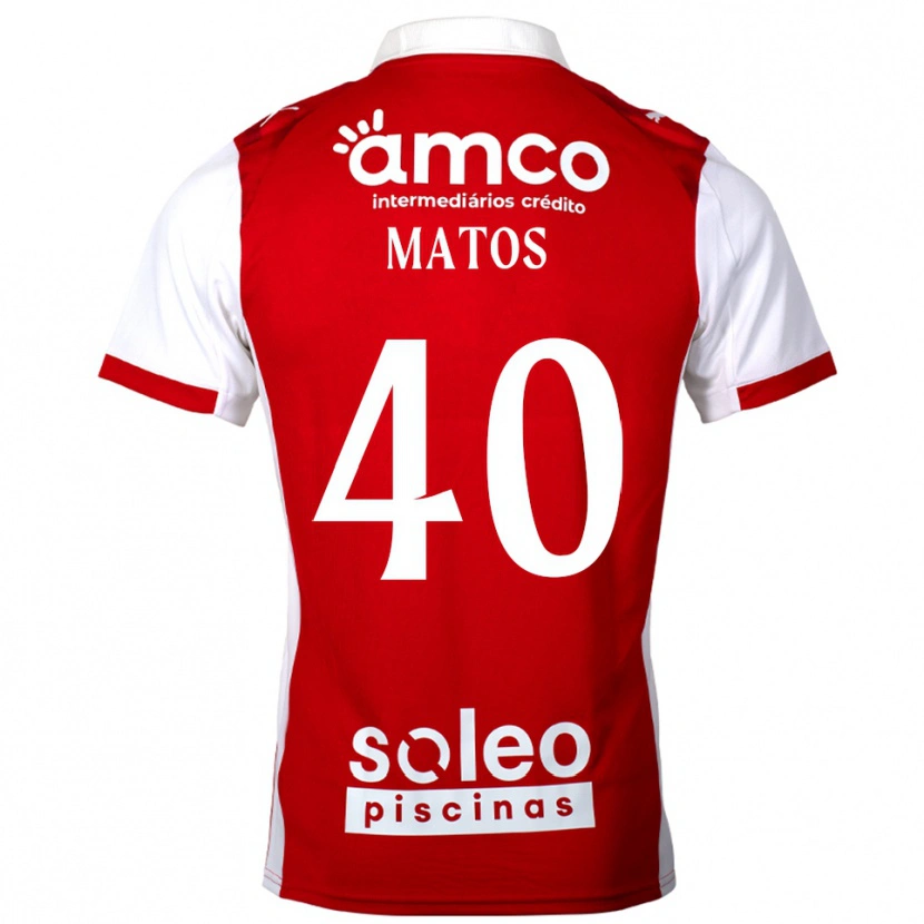Danxen Kinder João Matos #40 Rot Weiß Heimtrikot Trikot 2025/26 T-Shirt
