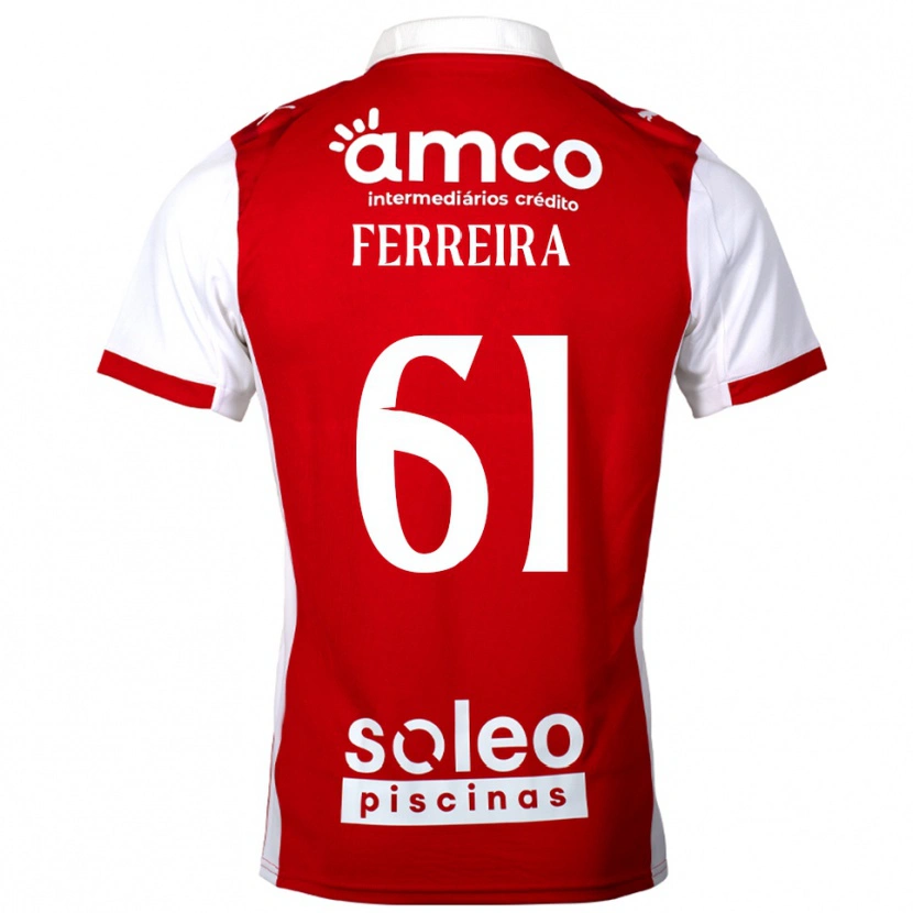 Danxen Kinder Tiago Ferreira #61 Rot Weiß Heimtrikot Trikot 2025/26 T-Shirt