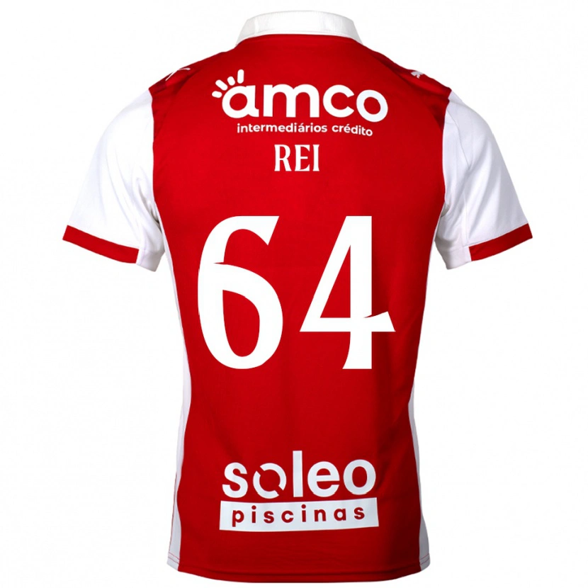 Danxen Kinder Ricardo Rei #64 Rot Weiß Heimtrikot Trikot 2025/26 T-Shirt