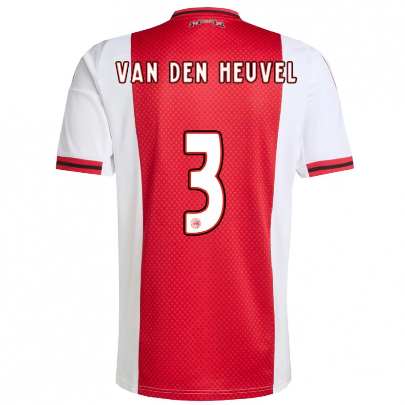 Danxen Kinder Nino Van Den Heuvel #3 Rot Weiß Heimtrikot Trikot 2025/26 T-Shirt
