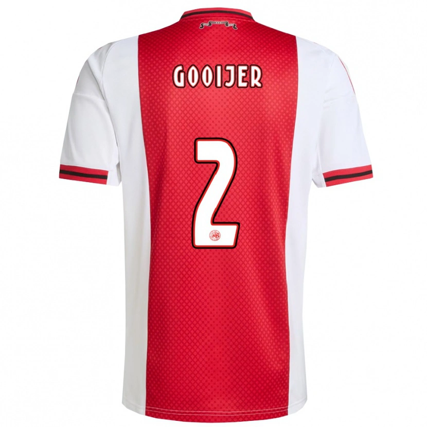 Danxen Kinder Tristan Gooijer #2 Rot Weiß Heimtrikot Trikot 2025/26 T-Shirt