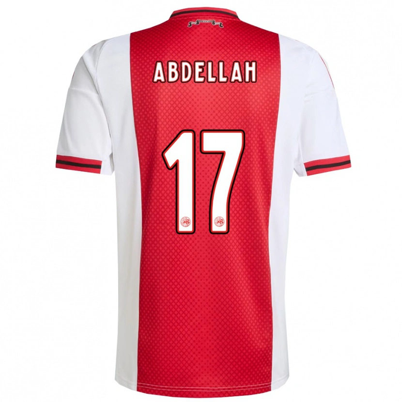Danxen Kinder Abdellah Ouazane #17 Rot Weiß Heimtrikot Trikot 2025/26 T-Shirt