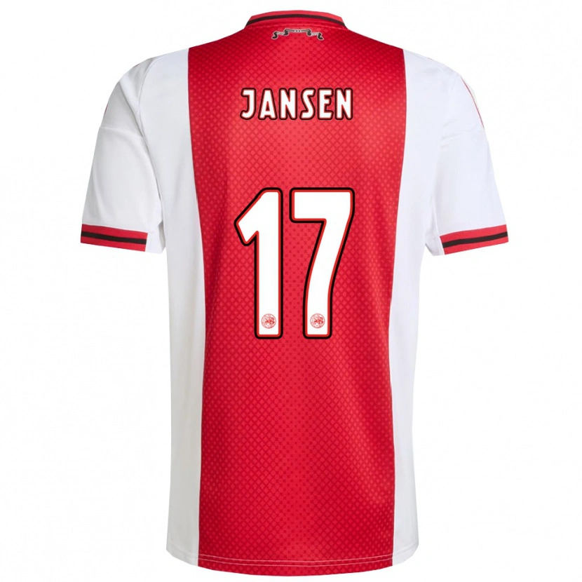 Danxen Kinder Bente Jansen #17 Rot Weiß Heimtrikot Trikot 2025/26 T-Shirt