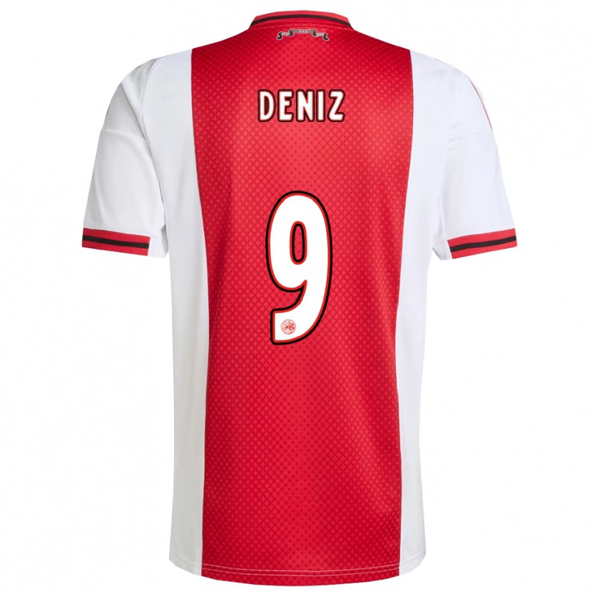Danxen Kinder Esad Deniz #9 Rot Weiß Heimtrikot Trikot 2025/26 T-Shirt