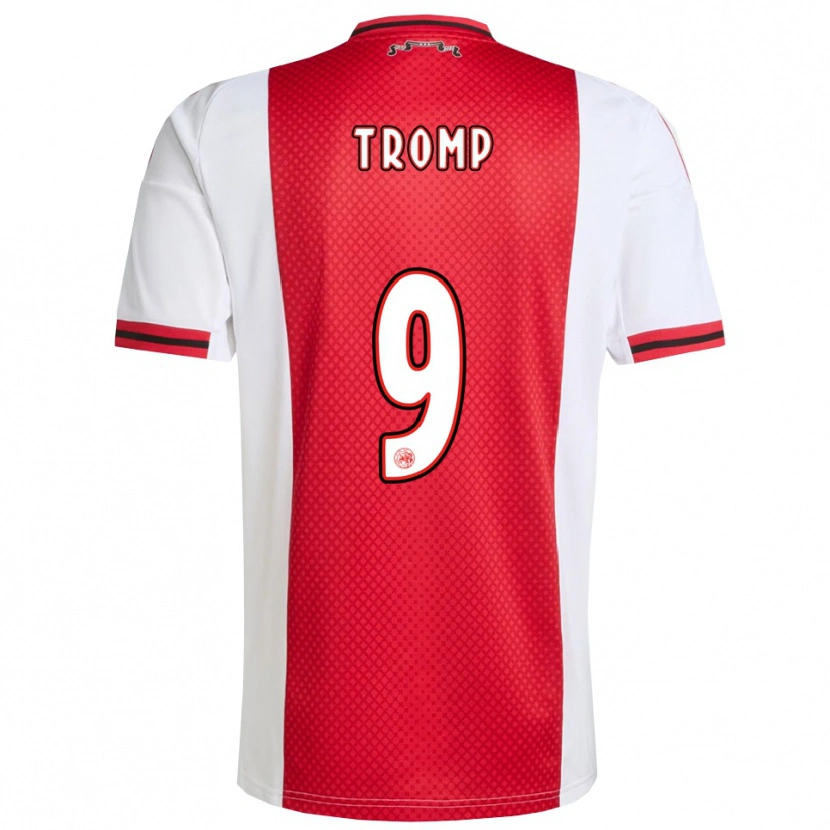 Danxen Kinder Nikita Tromp #9 Rot Weiß Heimtrikot Trikot 2025/26 T-Shirt
