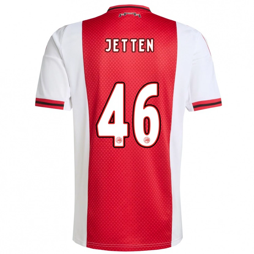 Danxen Kinder Lucas Jetten #46 Rot Weiß Heimtrikot Trikot 2025/26 T-Shirt