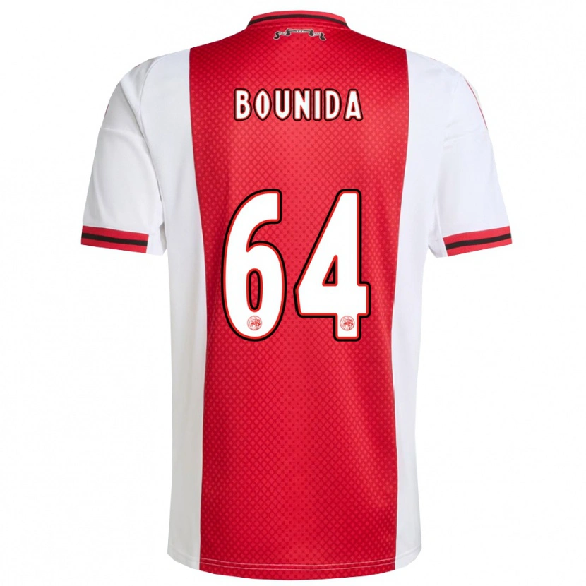 Danxen Kinder Rayane Bounida #64 Rot Weiß Heimtrikot Trikot 2025/26 T-Shirt