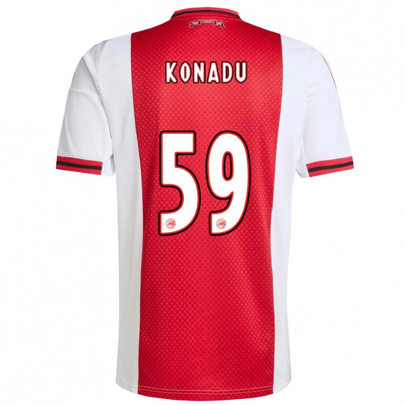 Danxen Kinder Don-Angelo Konadu #59 Rot Weiß Heimtrikot Trikot 2025/26 T-Shirt