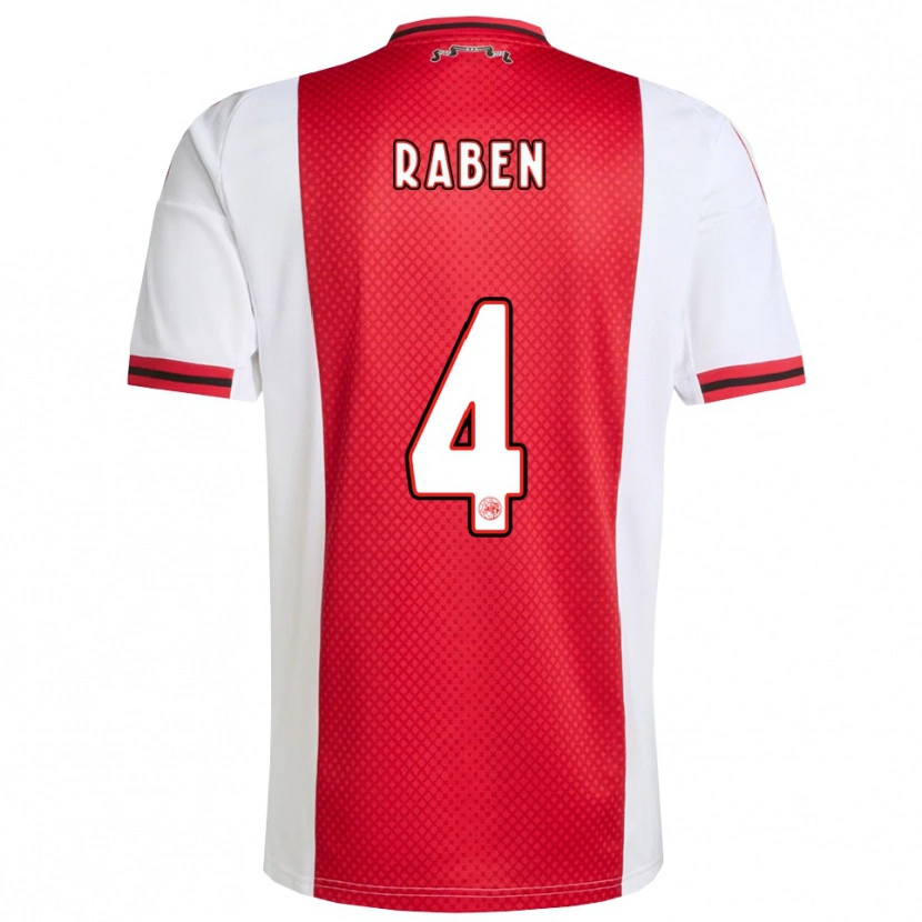 Danxen Kinder Niall Raben #4 Rot Weiß Heimtrikot Trikot 2025/26 T-Shirt