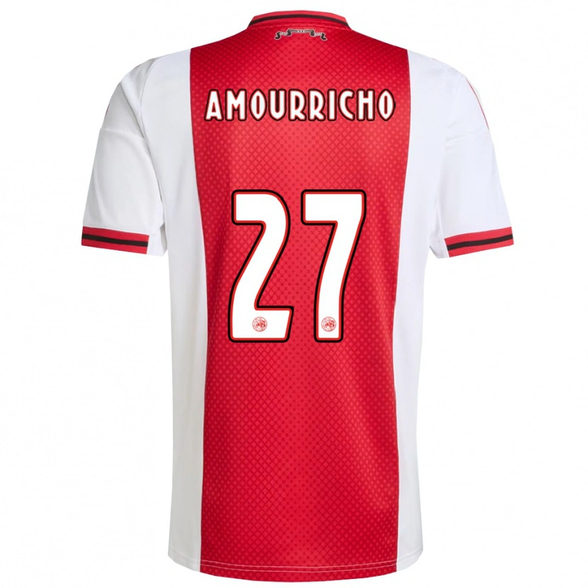 Danxen Kinder Amourricho Van Axel Dongen #27 Rot Weiß Heimtrikot Trikot 2025/26 T-Shirt