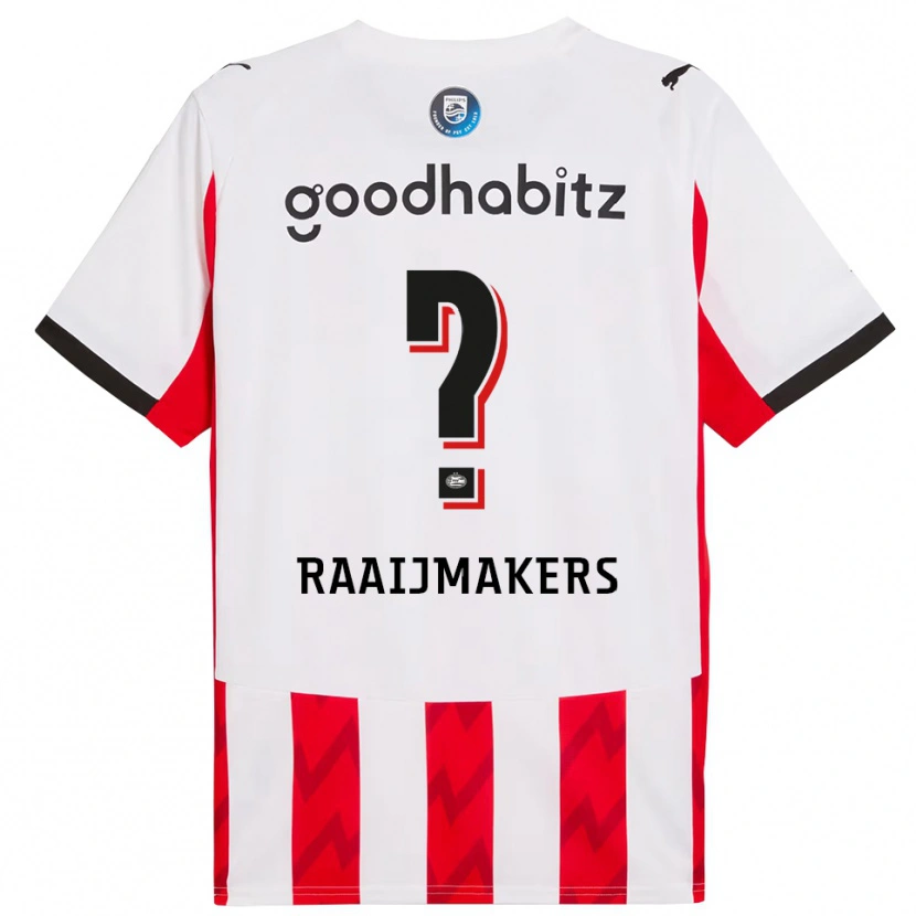 Danxen Kinder Lars Raaijmakers #0 Rot Weiß Heimtrikot Trikot 2025/26 T-Shirt