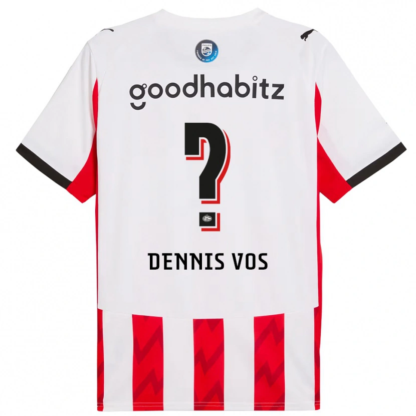 Danxen Kinder Dennis Vos #0 Rot Weiß Heimtrikot Trikot 2025/26 T-Shirt