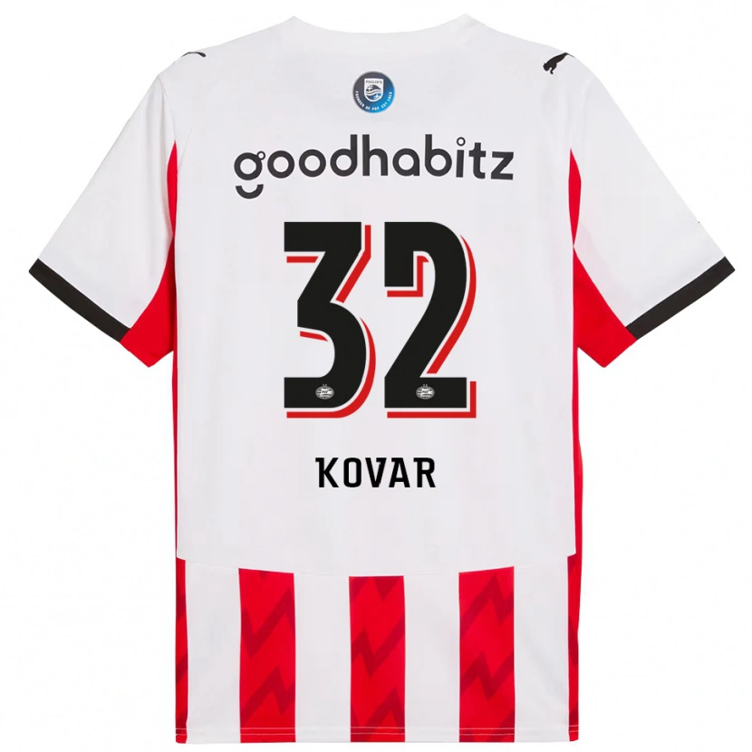 Danxen Kinder Matej Kovar #32 Rot Weiß Heimtrikot Trikot 2025/26 T-Shirt