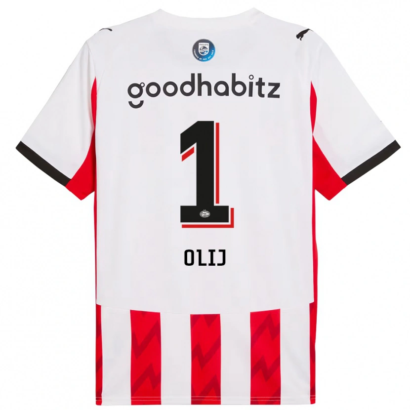 Danxen Kinder Nick Olij #1 Rot Weiß Heimtrikot Trikot 2025/26 T-Shirt