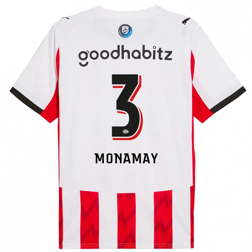 Danxen Kinder Madi Monamay #3 Rot Weiß Heimtrikot Trikot 2025/26 T-Shirt