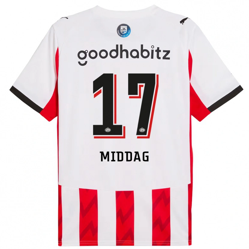 Danxen Kinder Isai Middag #17 Rot Weiß Heimtrikot Trikot 2025/26 T-Shirt