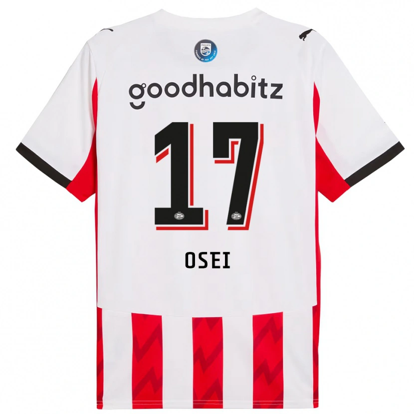 Danxen Kinder Micaiah Osei #17 Rot Weiß Heimtrikot Trikot 2025/26 T-Shirt