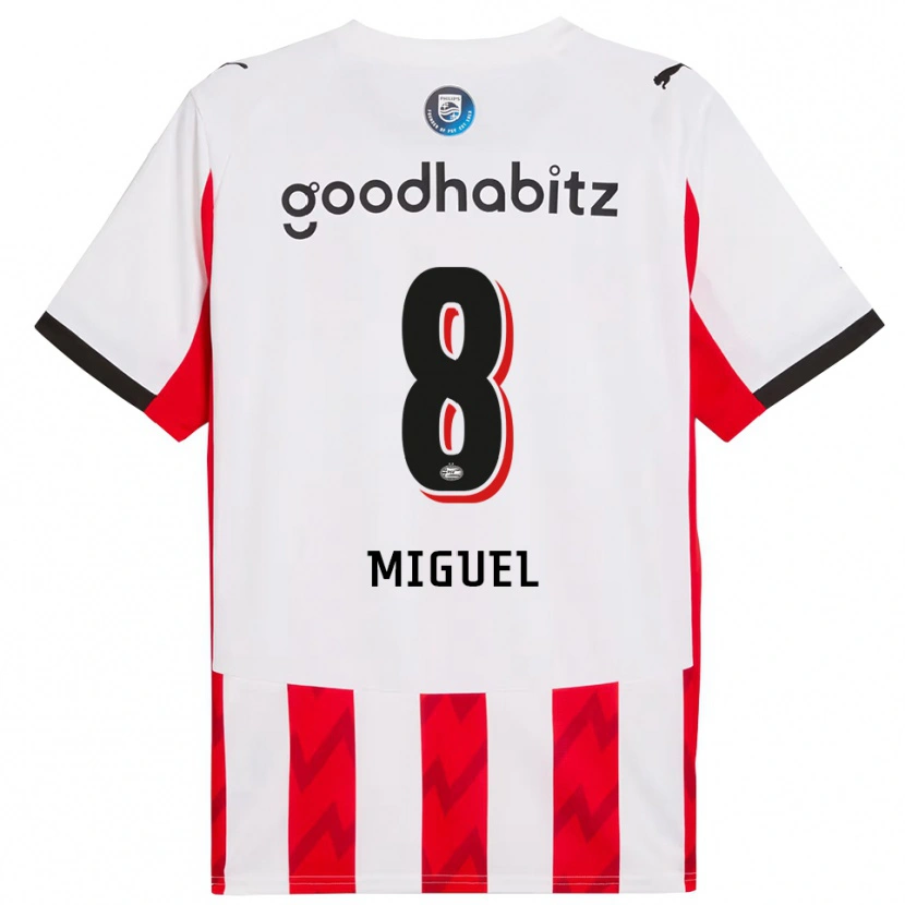Danxen Kinder Yani Miguel #8 Rot Weiß Heimtrikot Trikot 2025/26 T-Shirt