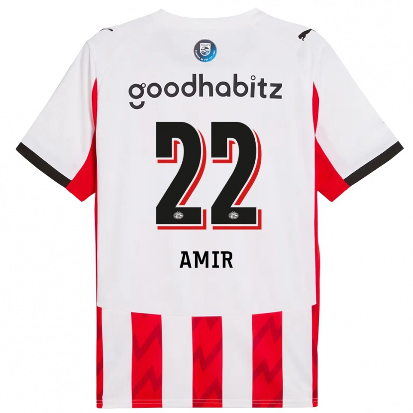 Danxen Kinder Amir Al-Anany #22 Rot Weiß Heimtrikot Trikot 2025/26 T-Shirt