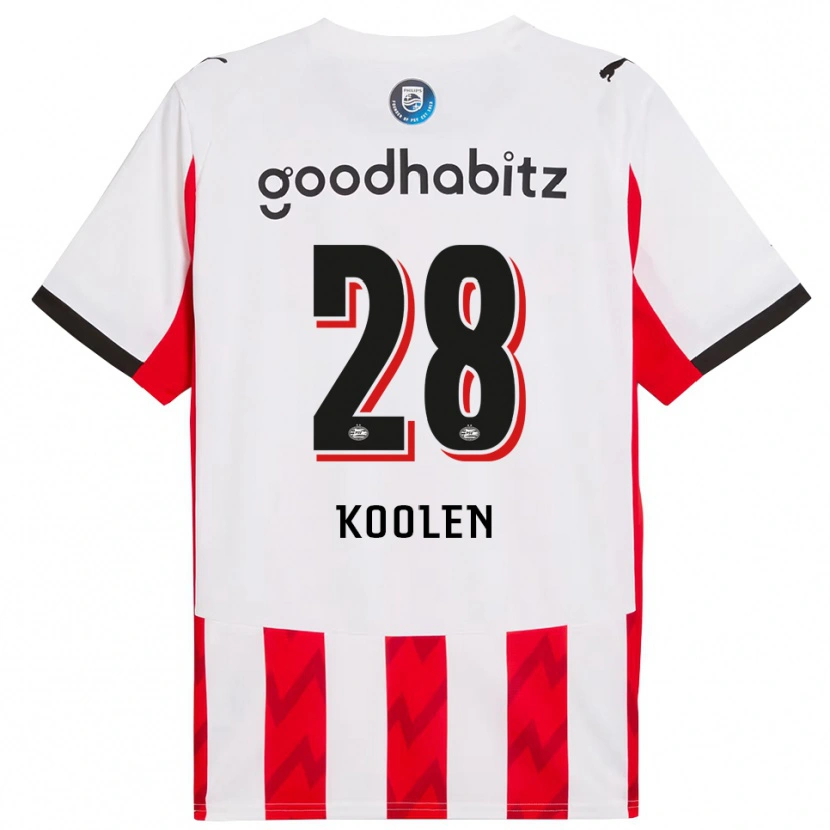 Danxen Kinder Lars Koolen #28 Rot Weiß Heimtrikot Trikot 2025/26 T-Shirt
