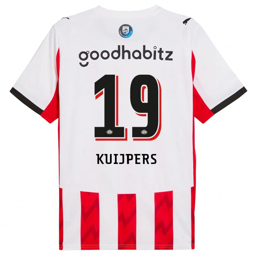 Danxen Kinder Jeslynn Kuijpers #19 Rot Weiß Heimtrikot Trikot 2025/26 T-Shirt