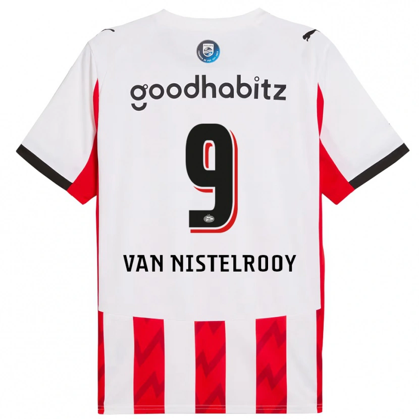 Danxen Kinder Liam Van Nistelrooy #9 Rot Weiß Heimtrikot Trikot 2025/26 T-Shirt