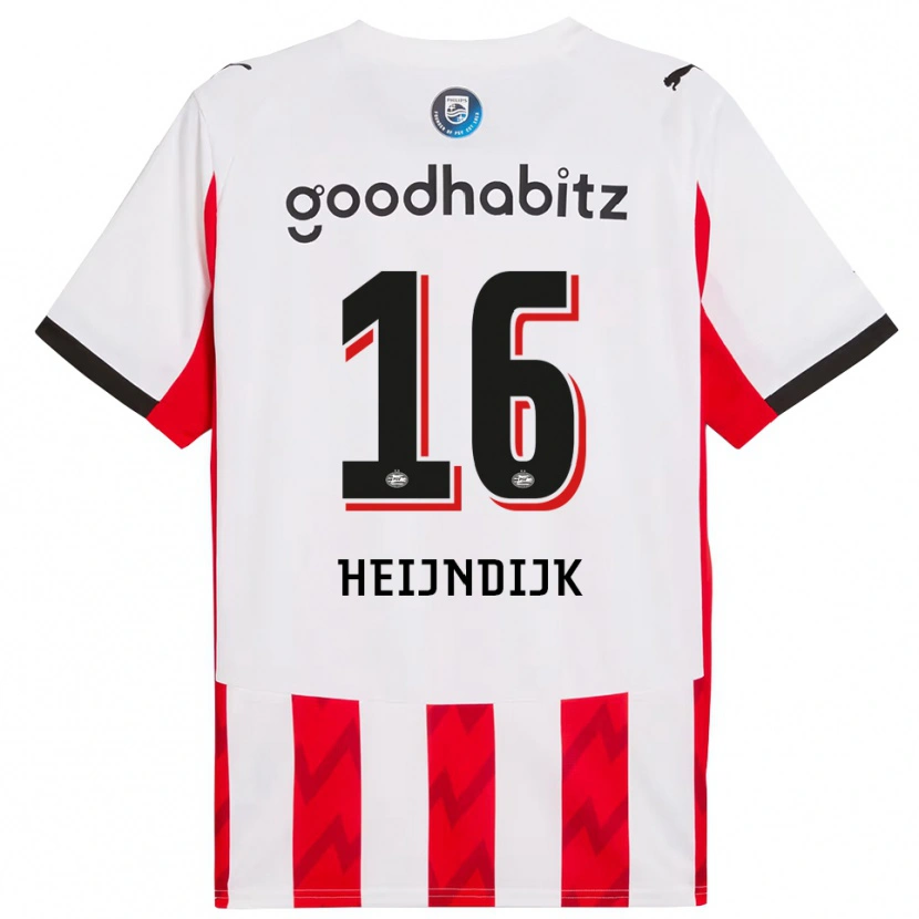 Danxen Kinder Bram Heijndijk #16 Rot Weiß Heimtrikot Trikot 2025/26 T-Shirt