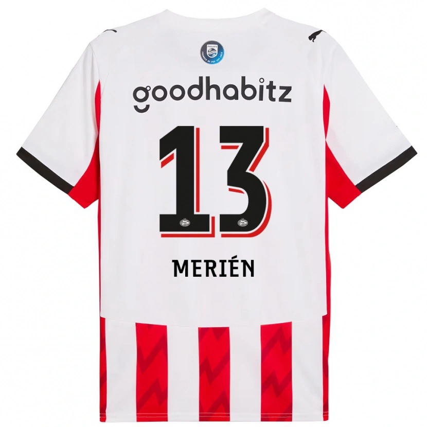 Danxen Kinder Fabian Merién #13 Rot Weiß Heimtrikot Trikot 2025/26 T-Shirt