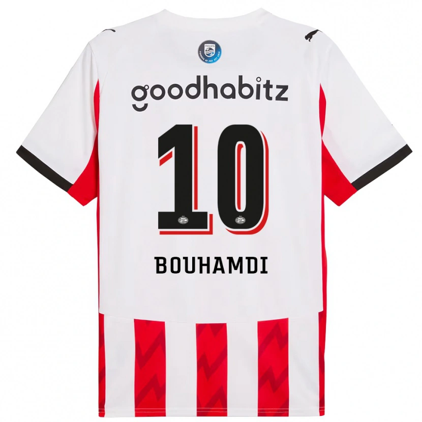 Danxen Kinder Amir Bouhamdi #10 Rot Weiß Heimtrikot Trikot 2025/26 T-Shirt
