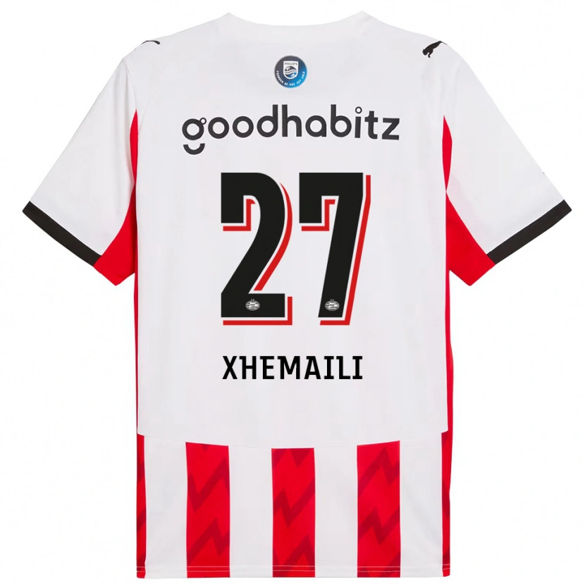 Danxen Kinder Riola Xhemaili #27 Rot Weiß Heimtrikot Trikot 2025/26 T-Shirt