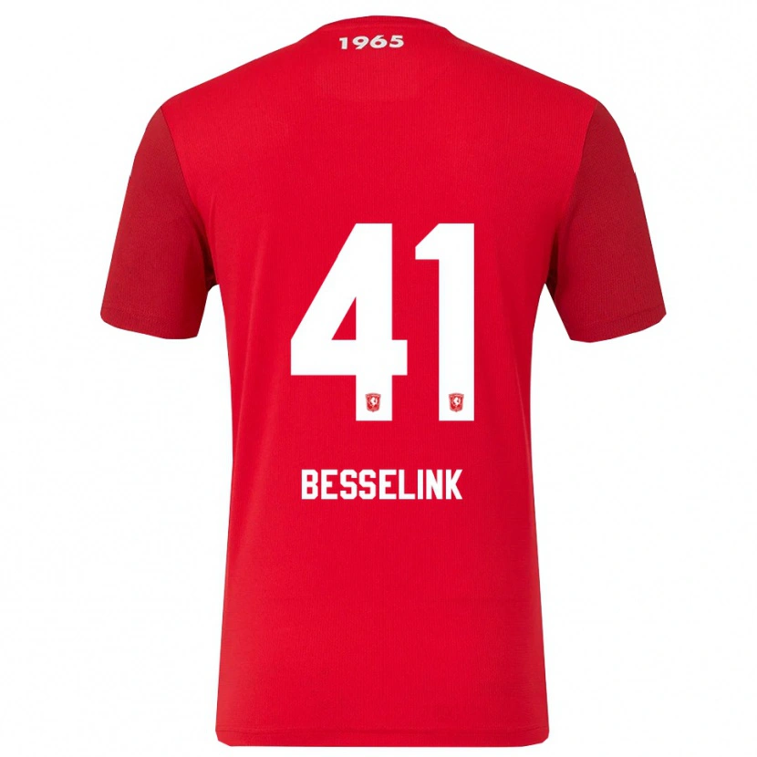 Danxen Kinder Gijs Besselink #41 Rot Weiß Heimtrikot Trikot 2025/26 T-Shirt