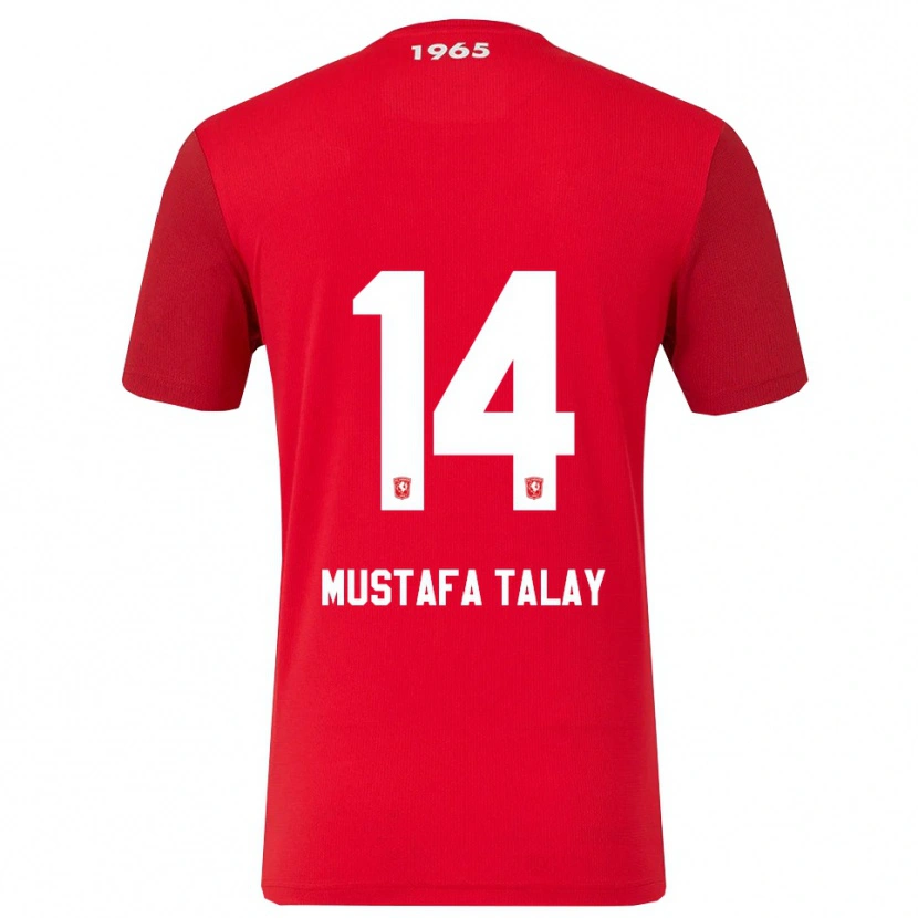 Danxen Kinder Kaan Mustafa Talay #14 Rot Weiß Heimtrikot Trikot 2025/26 T-Shirt