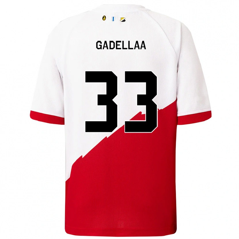 Danxen Kinder Kevin Gadellaa #33 Weiß Rot Heimtrikot Trikot 2025/26 T-Shirt