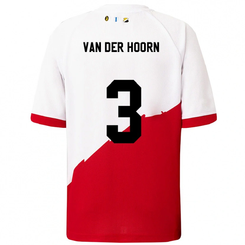 Danxen Kinder Mike Van Der Hoorn #3 Weiß Rot Heimtrikot Trikot 2025/26 T-Shirt