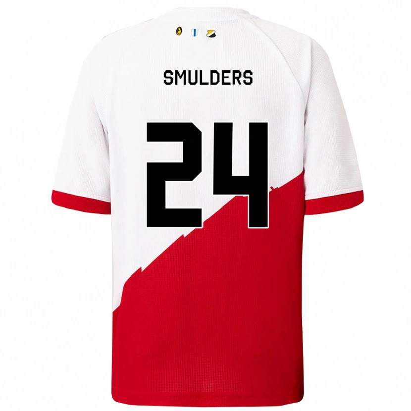 Danxen Kinder Anniek Smulders #24 Weiß Rot Heimtrikot Trikot 2025/26 T-Shirt