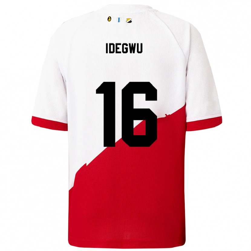 Danxen Kinder Kelechi Idegwu #16 Weiß Rot Heimtrikot Trikot 2025/26 T-Shirt