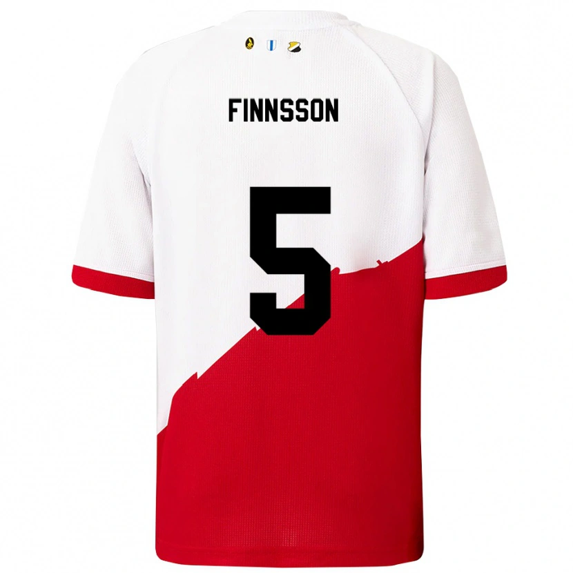 Danxen Kinder Kolbeinn Finnsson #5 Weiß Rot Heimtrikot Trikot 2025/26 T-Shirt