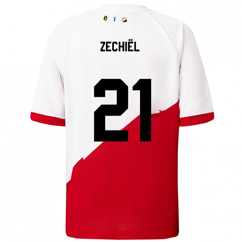 Danxen Kinder Gjivai Zechiël #21 Weiß Rot Heimtrikot Trikot 2025/26 T-Shirt
