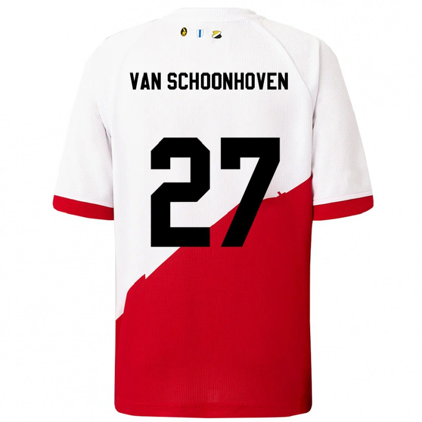 Danxen Kinder Nurija Van Schoonhoven #27 Weiß Rot Heimtrikot Trikot 2025/26 T-Shirt