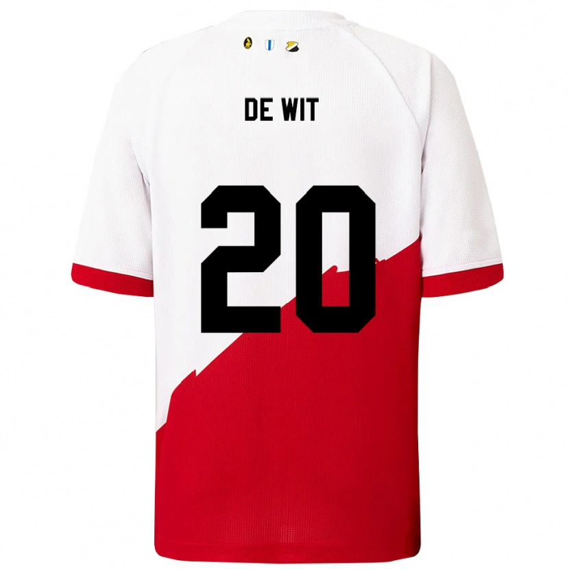 Danxen Kinder Dani De Wit #20 Weiß Rot Heimtrikot Trikot 2025/26 T-Shirt