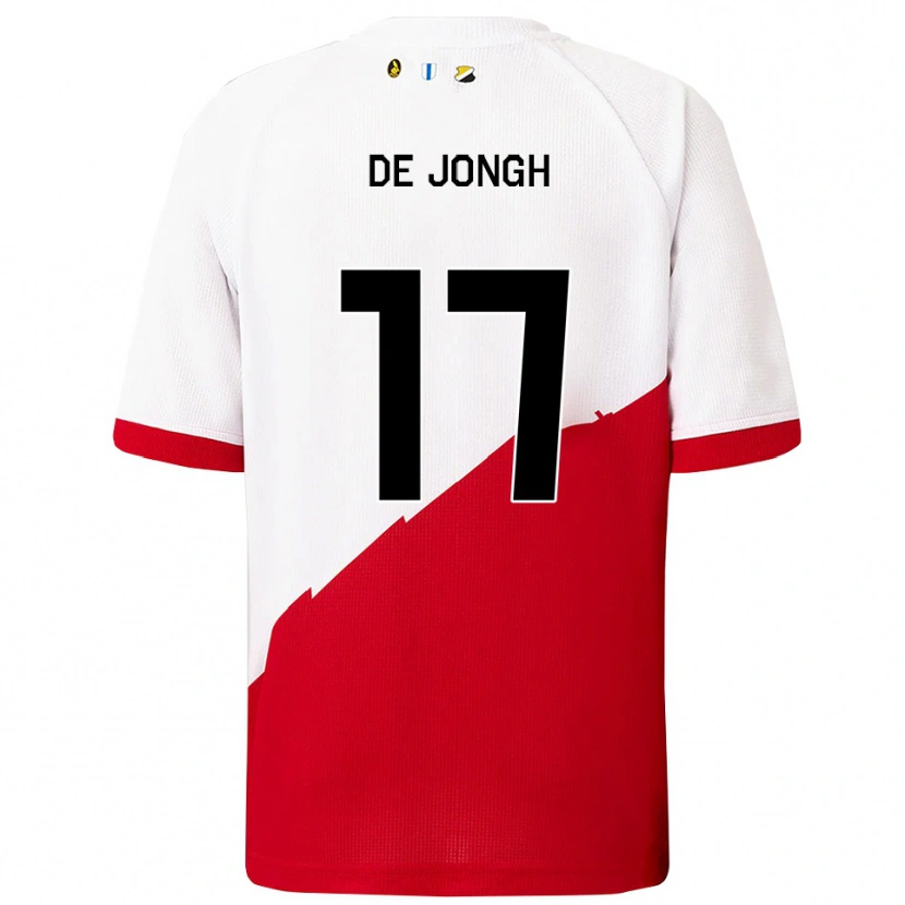 Danxen Kinder Bryan De Jongh #17 Weiß Rot Heimtrikot Trikot 2025/26 T-Shirt