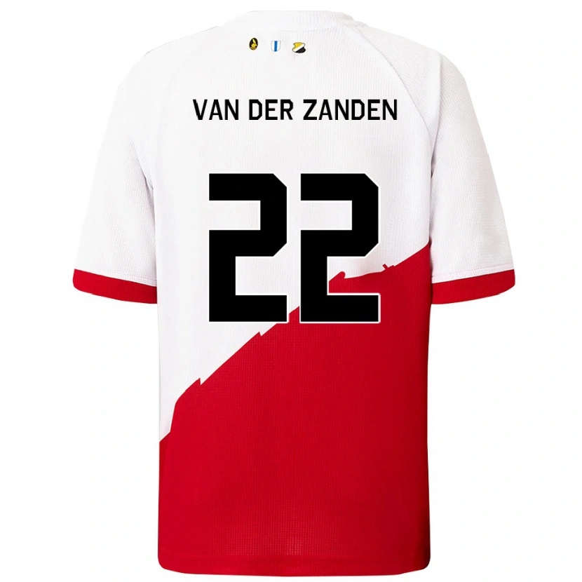 Danxen Kinder Ilse Van Der Zanden #22 Weiß Rot Heimtrikot Trikot 2025/26 T-Shirt